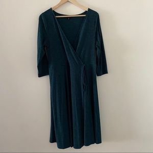 Torrid Midi Faux Wrap Dress